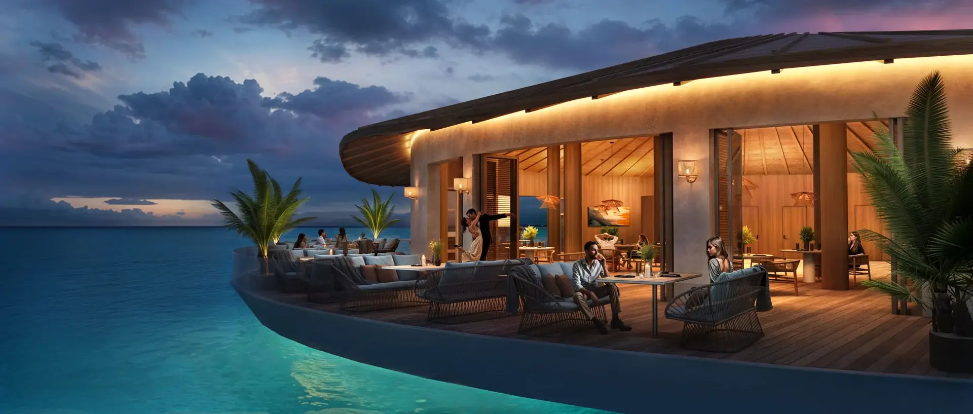 Floating Restaurant Apartament Malediwy 34m2